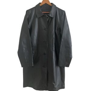 Vintage Centigrade Leather long Coat M Grunge minimalist gothic